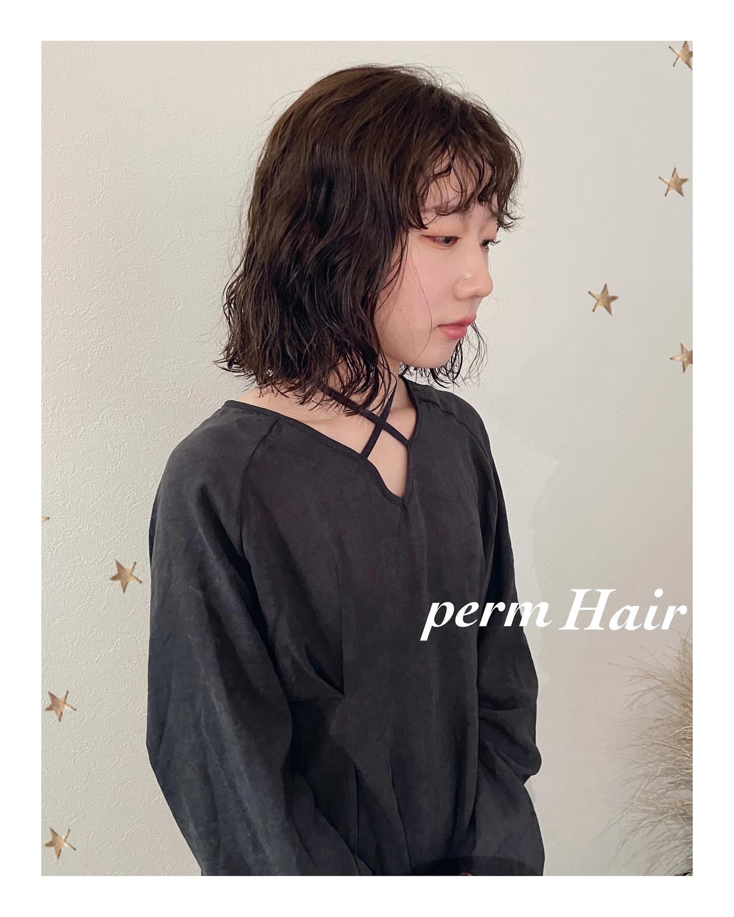 くしゃくしゃパーマ（ボブ・ミディアム・ロング・パーマ・ヘアアレンジ）