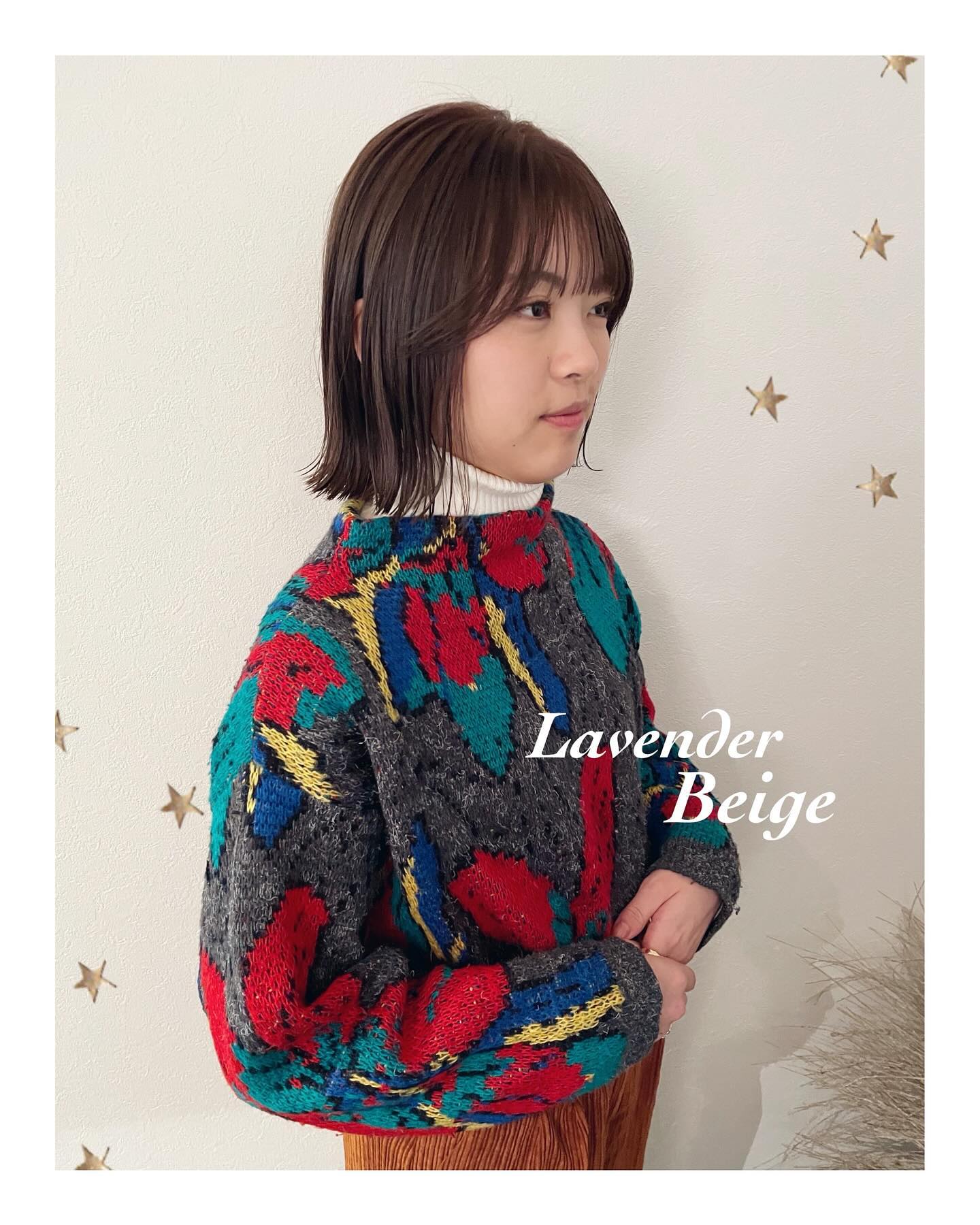 ラベンダーベージュ（ボブ・ミディアム・ロング・カラー・ヘアアレンジ）