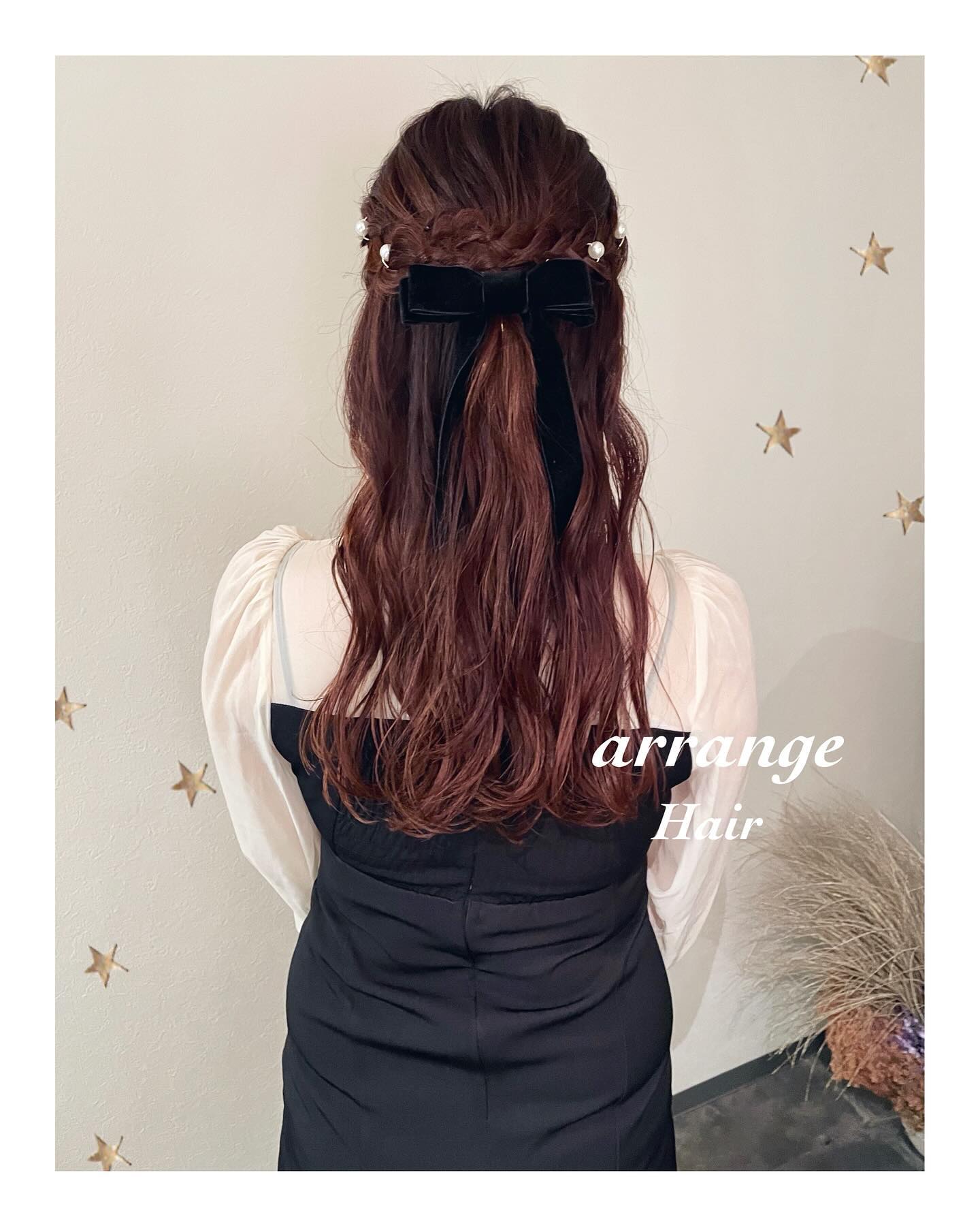 ハーフアップアレンジ（ボブ・ヘアアレンジ）