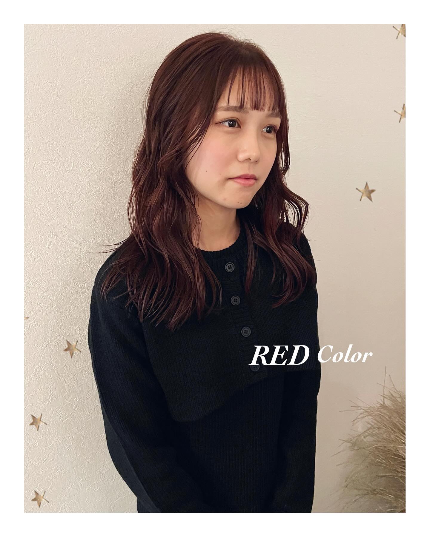 赤み強めカラー（ボブ・ミディアム・ロング・カラー・ヘアアレンジ）