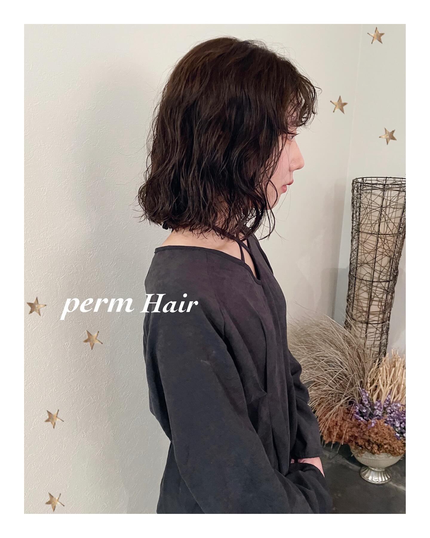 強めパーマ（ボブ・ミディアム・ロング・パーマ・ヘアアレンジ）