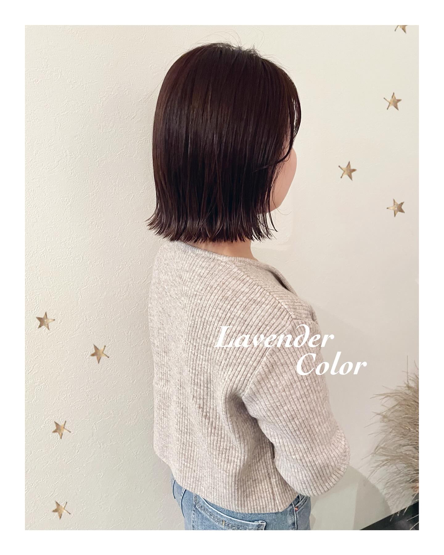 ラベンダー濃いめ（ボブ・ミディアム・ロング・カラー・ヘアアレンジ）