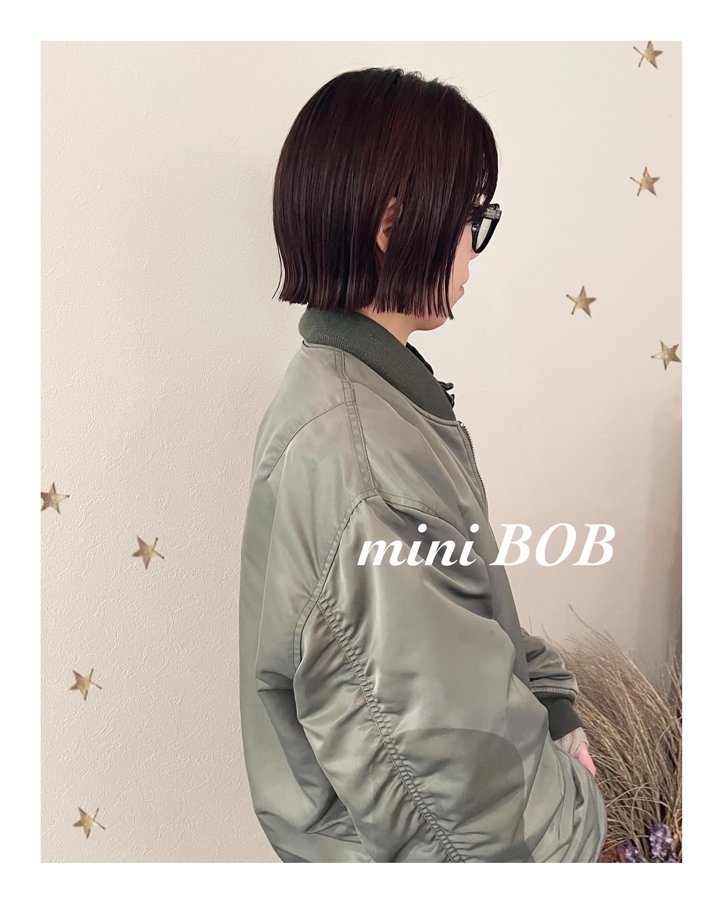 襟足ギリギリのmini BOB（ボブ・ヘアアレンジ）