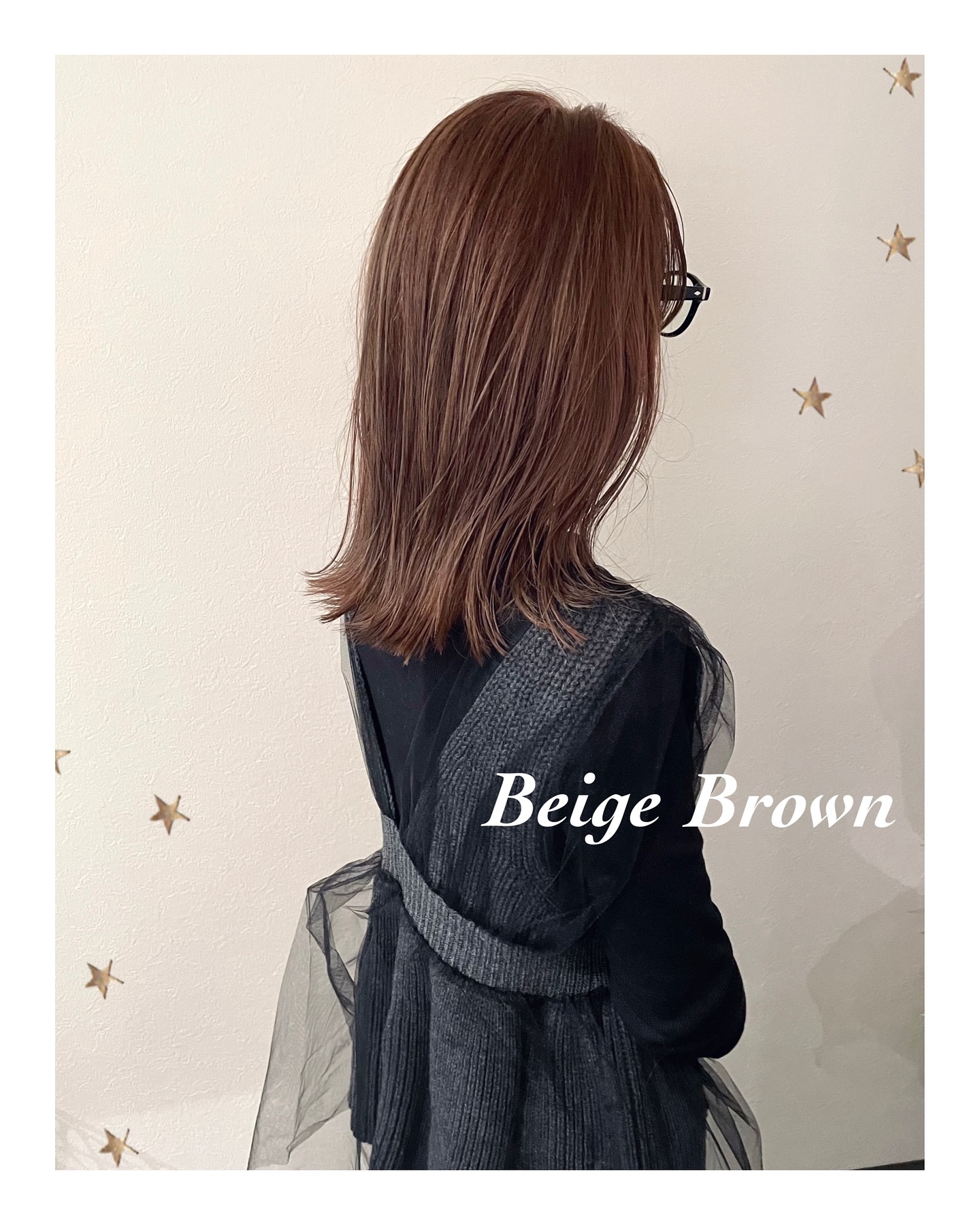 1ブリーチからのベージュブラウン（ボブ・ミディアム・ロング・カラー・ヘアアレンジ）