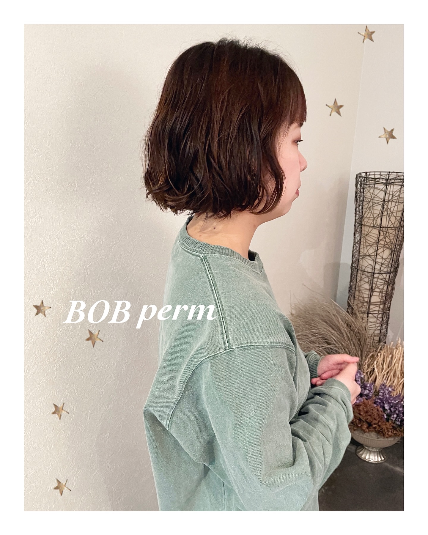 BOBパーマ¨̮︎（ボブ・ミディアム・ロング・パーマ・ヘアアレンジ）