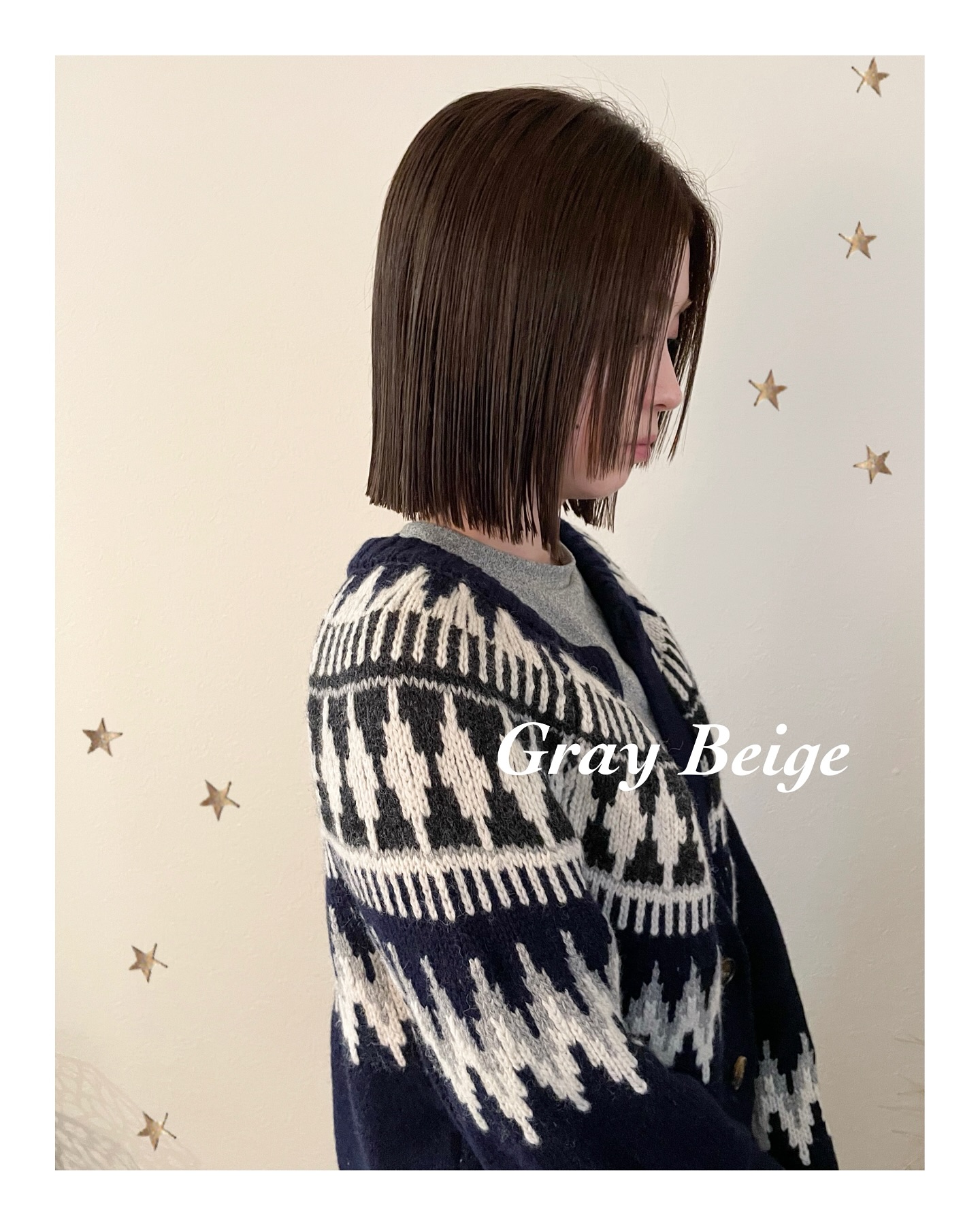 前下がりBOB（ボブ・ミディアム・ロング・パーマ・ヘアアレンジ）