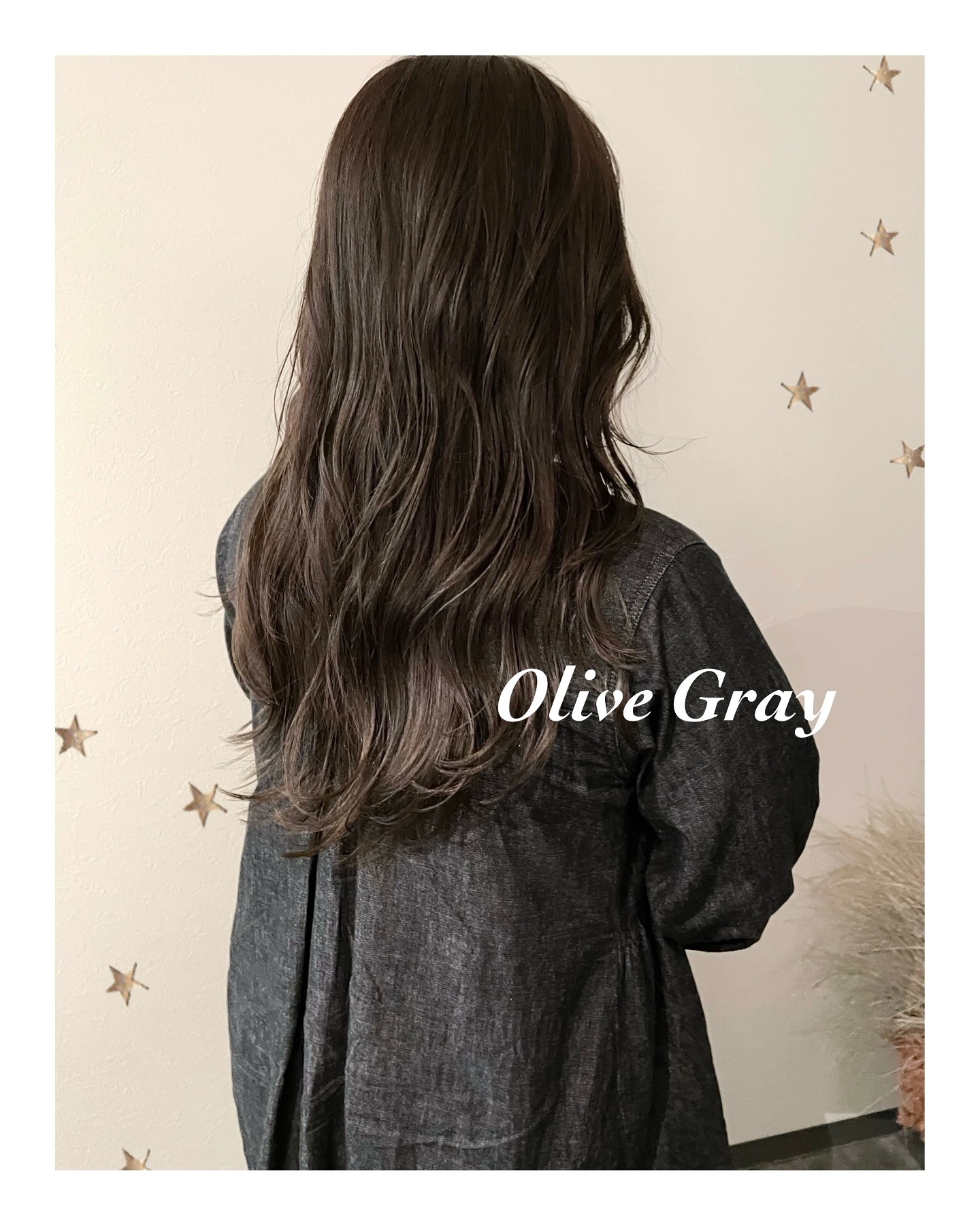 最近オリーブベージュだったけど、今回はオリーブグレーに（ボブ・ミディアム・ロング・カラー・ヘアアレンジ）