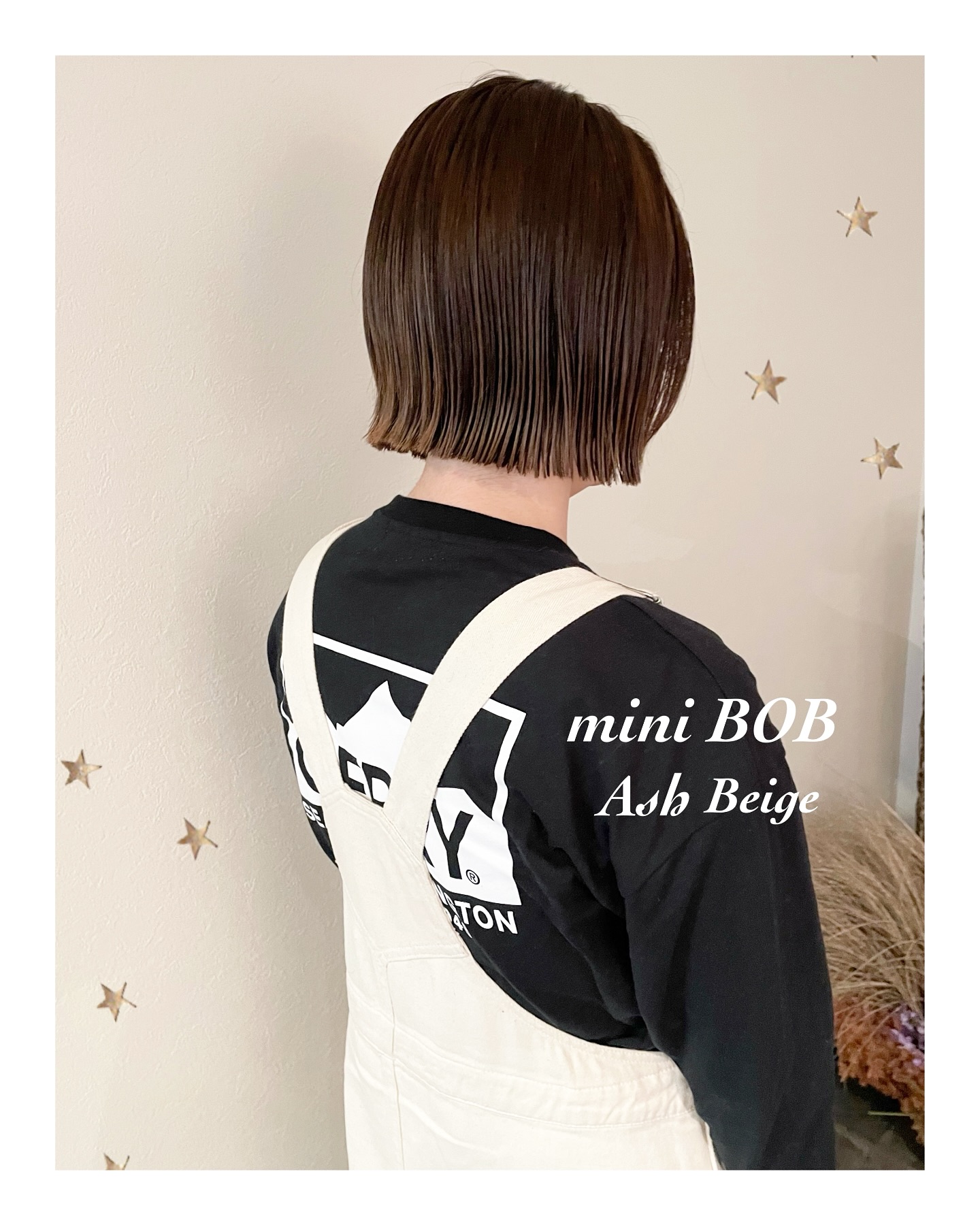 襟足ギリギリのBOB（ボブ・ミディアム・ロング・ヘアアレンジ）
