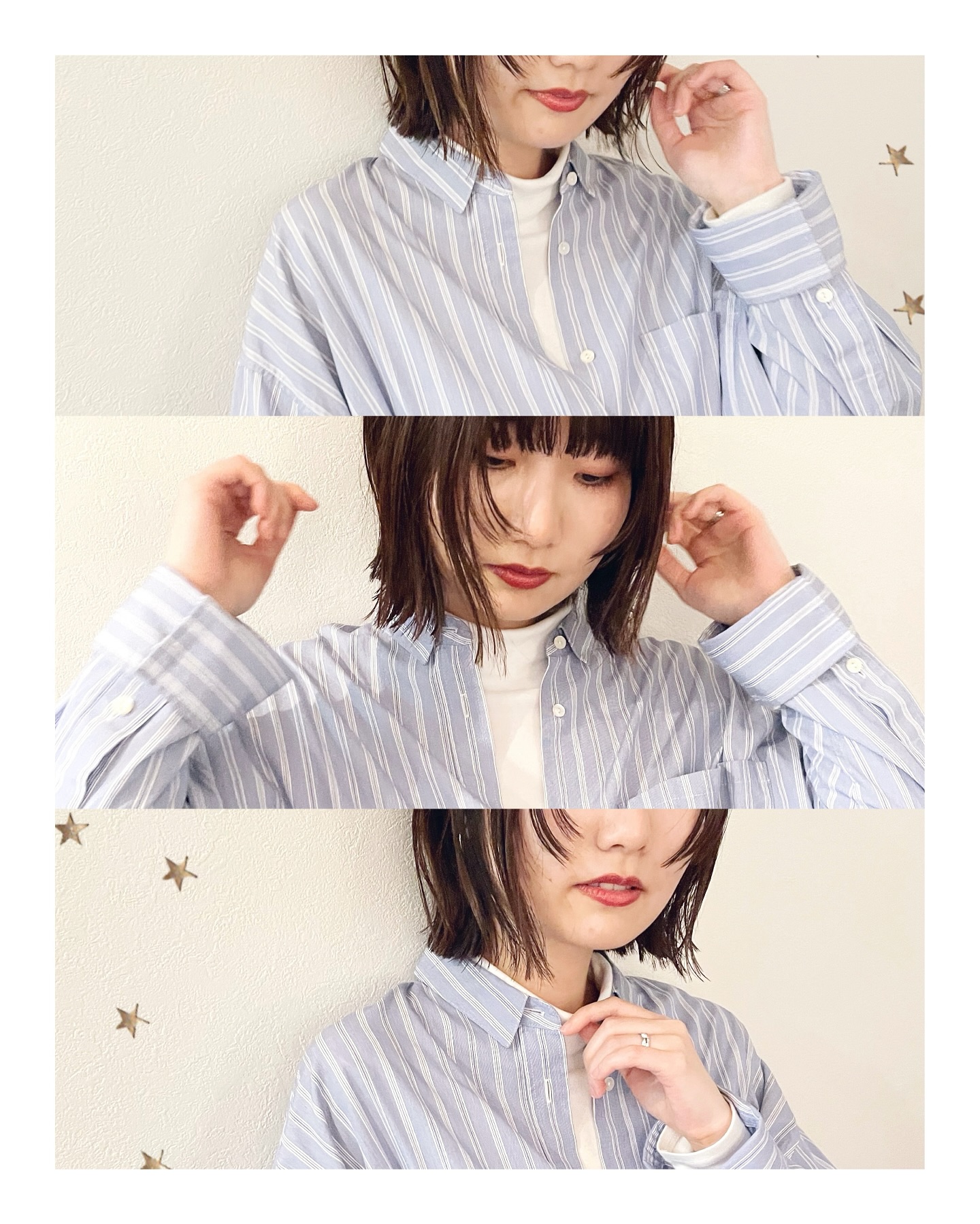 顔まわりアクセント（ボブ・ミディアム・ロング・ヘアアレンジ）