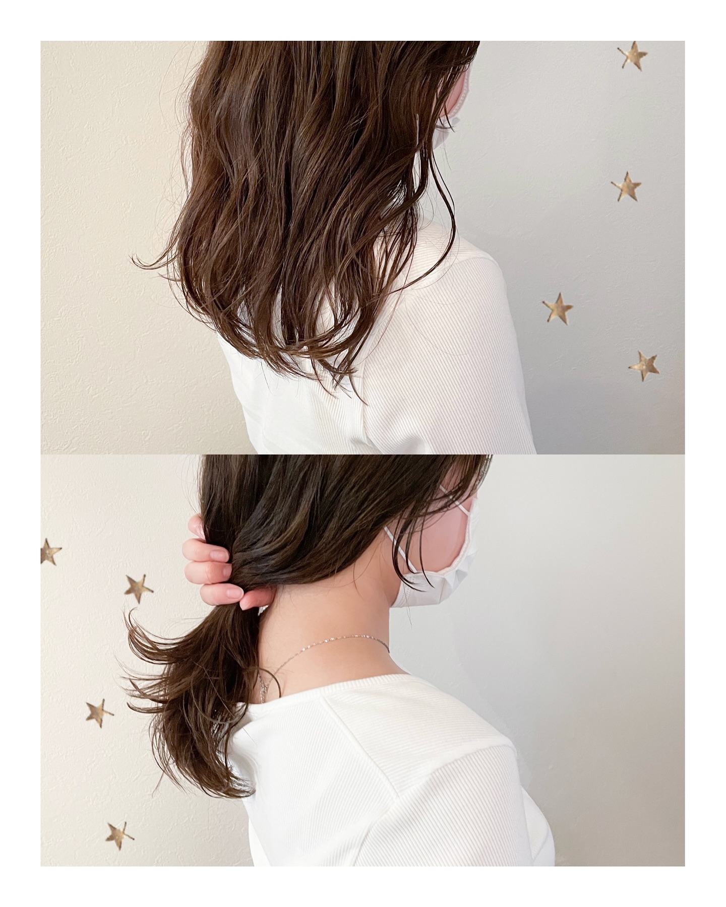 グレーベージュ（ボブ・ミディアム・ロング・カラー・ヘアアレンジ）