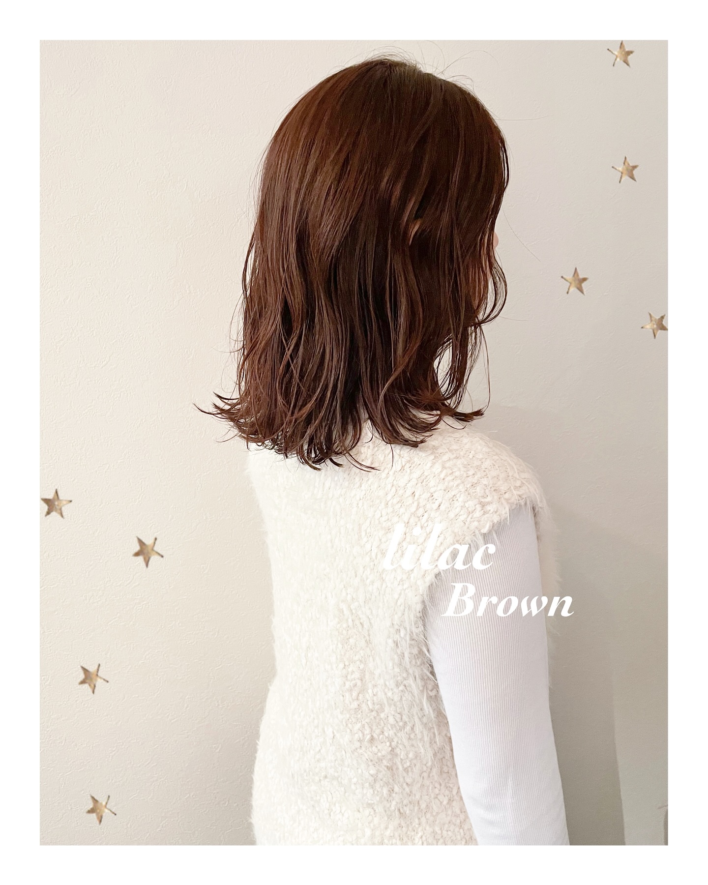 ほんのりピンクなブラウン（ボブ・ミディアム・ロング・カラー・ヘアアレンジ）