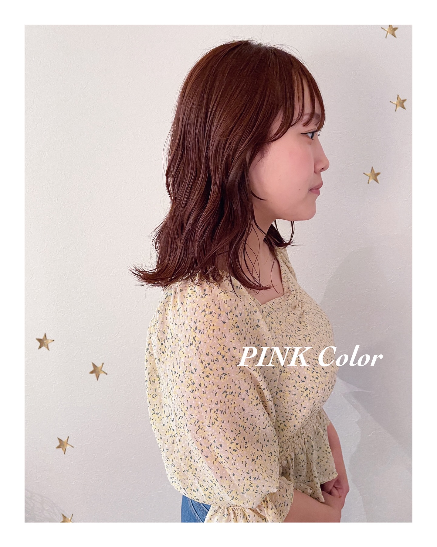 明るめピンクカラー（ボブ・ミディアム・ロング・カラー・ヘアアレンジ）