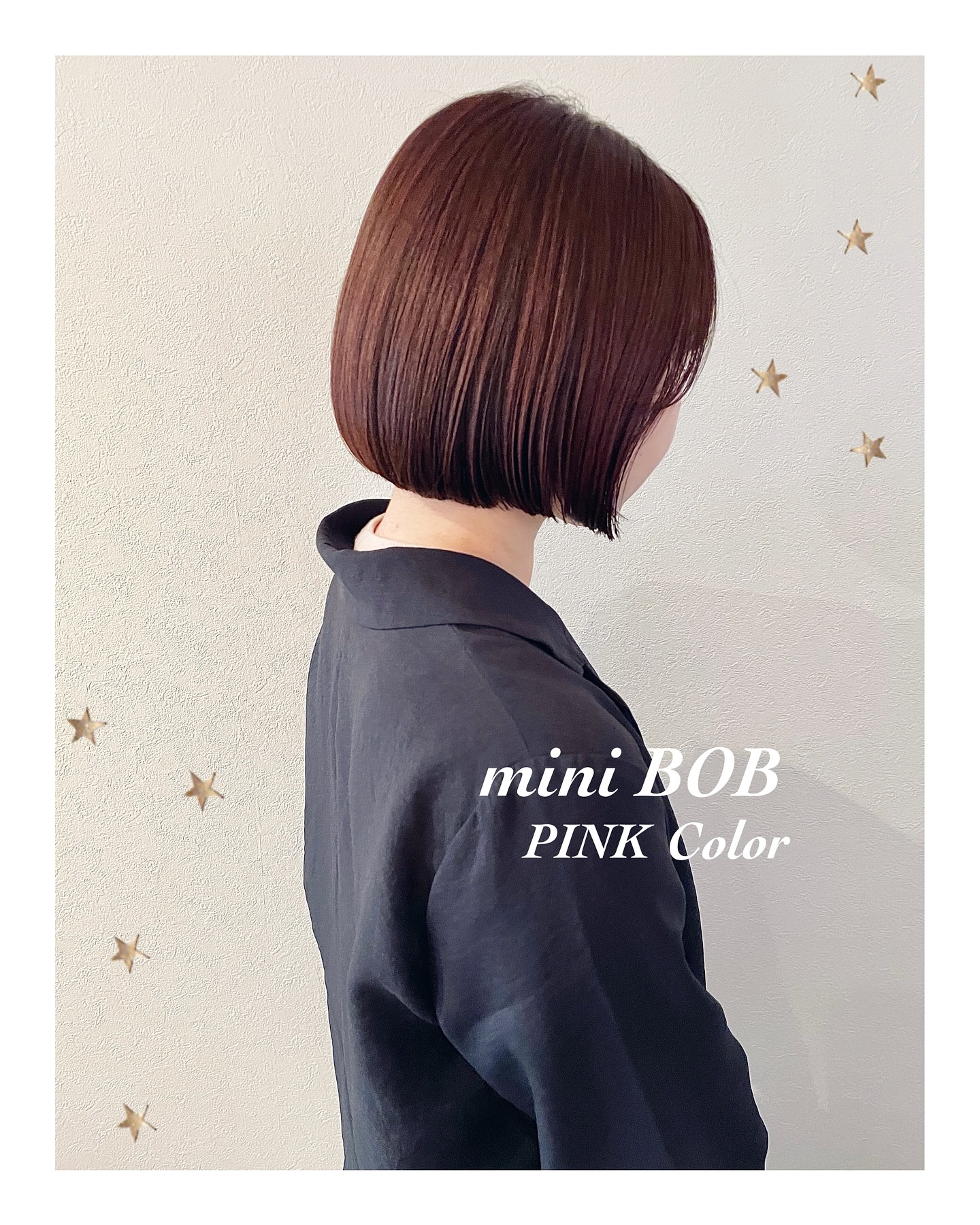 濃いめピンク（ボブ・ミディアム・ロング・カラー・ヘアアレンジ）