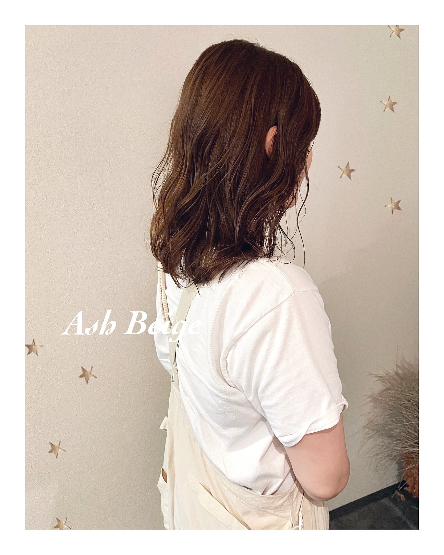 明るめアッシュベージュ（ボブ・ミディアム・ロング・カラー・ヘアアレンジ）