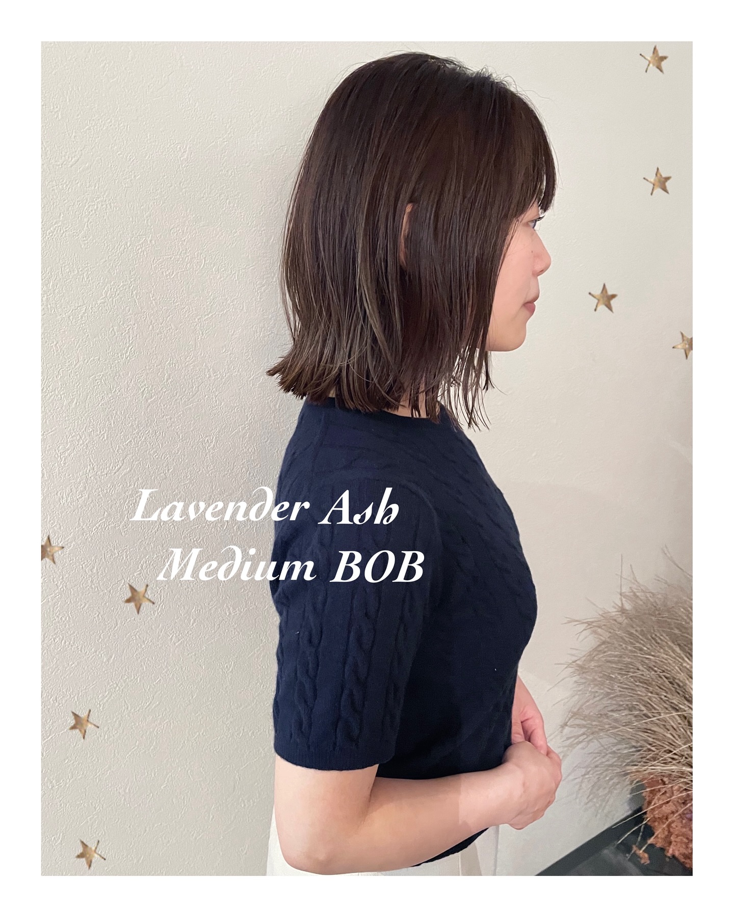 フロント幅広め（ボブ・ミディアム・ロング・ヘアアレンジ）