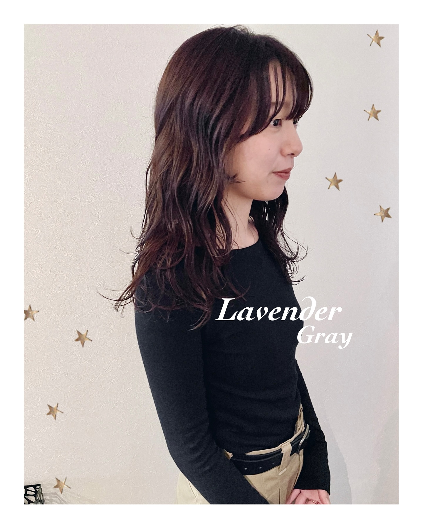 ラベンダー濃いめ（ボブ・ミディアム・ロング・ヘアアレンジ）