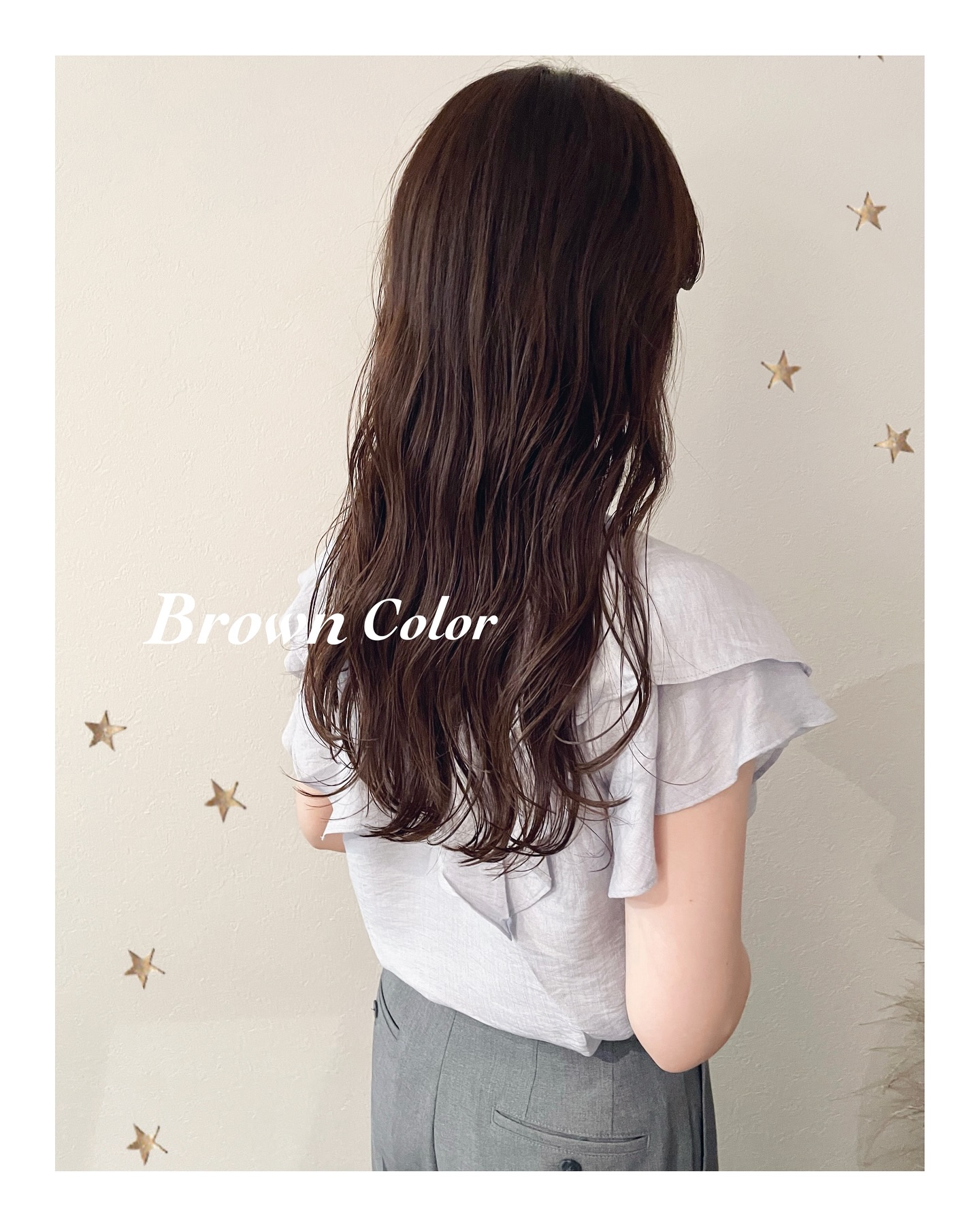 まろやかブラウンカラー（ミディアム・ロング・カラー・ヘアアレンジ）