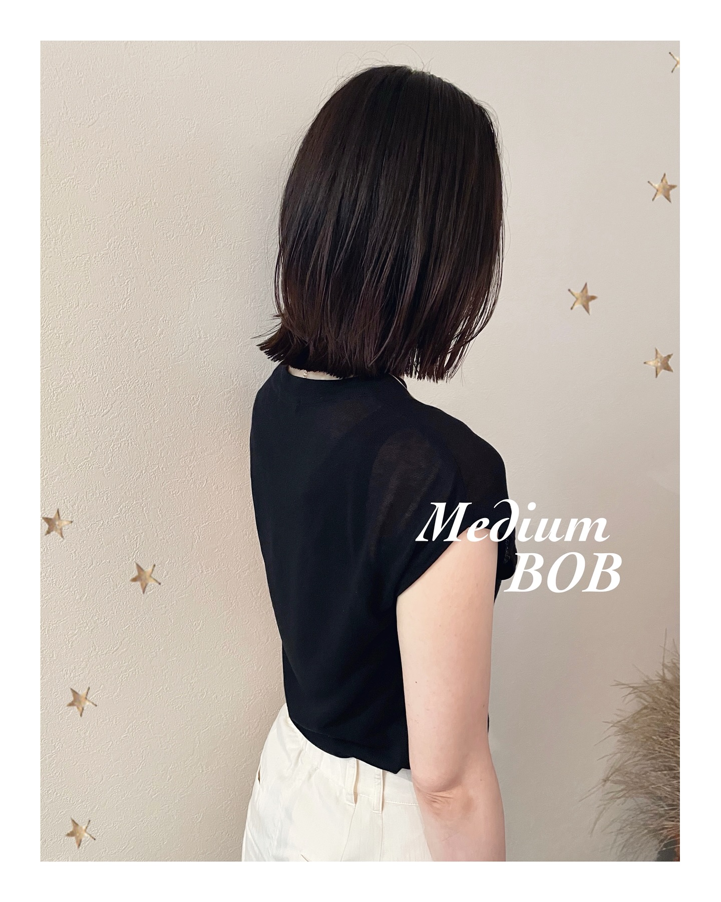 レイヤーミディアムBOB（ボブ・ミディアム・ロング・ヘアアレンジ）
