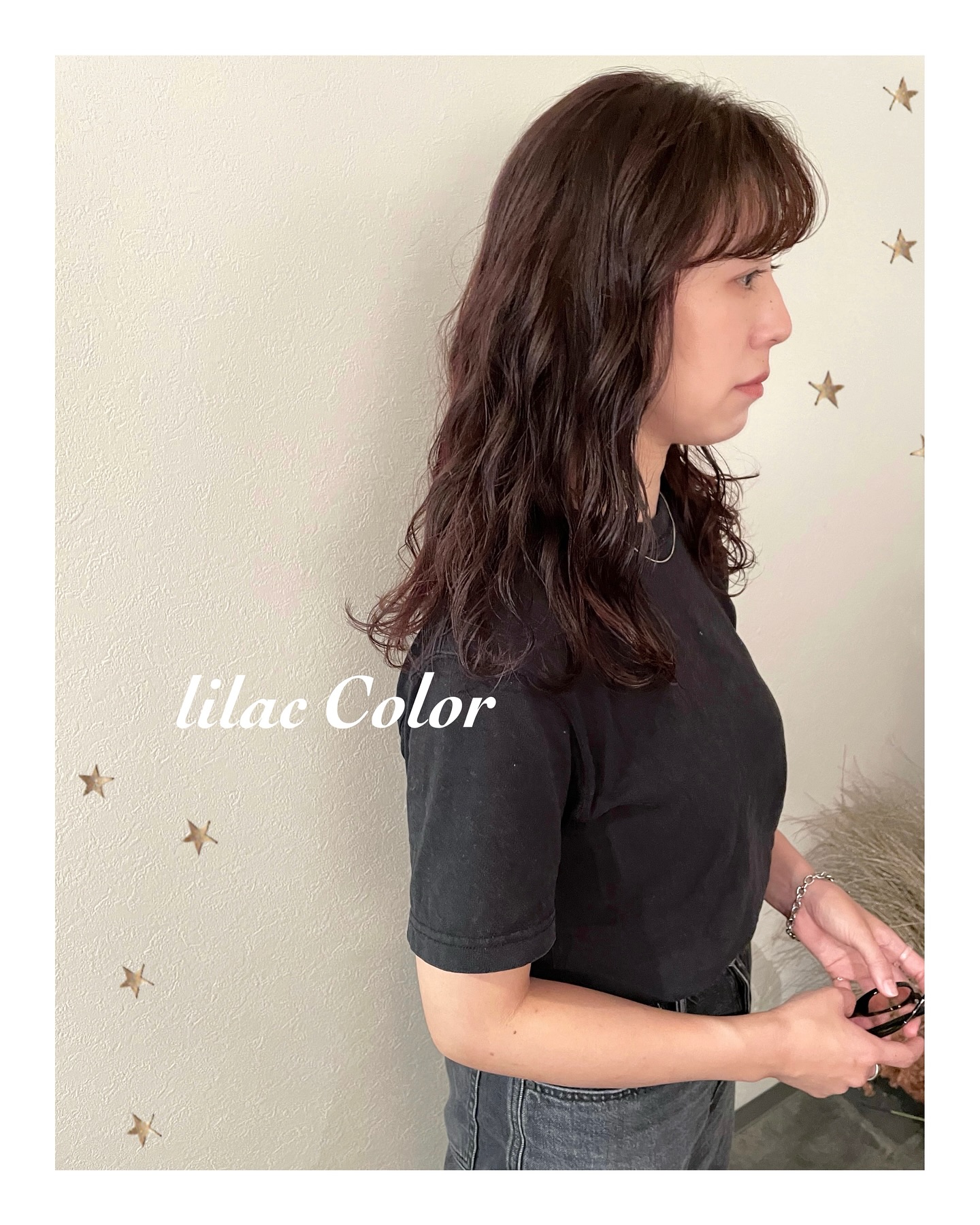 ライラックカラー（ボブ・ミディアム・ロング・カラー・ヘアアレンジ）
