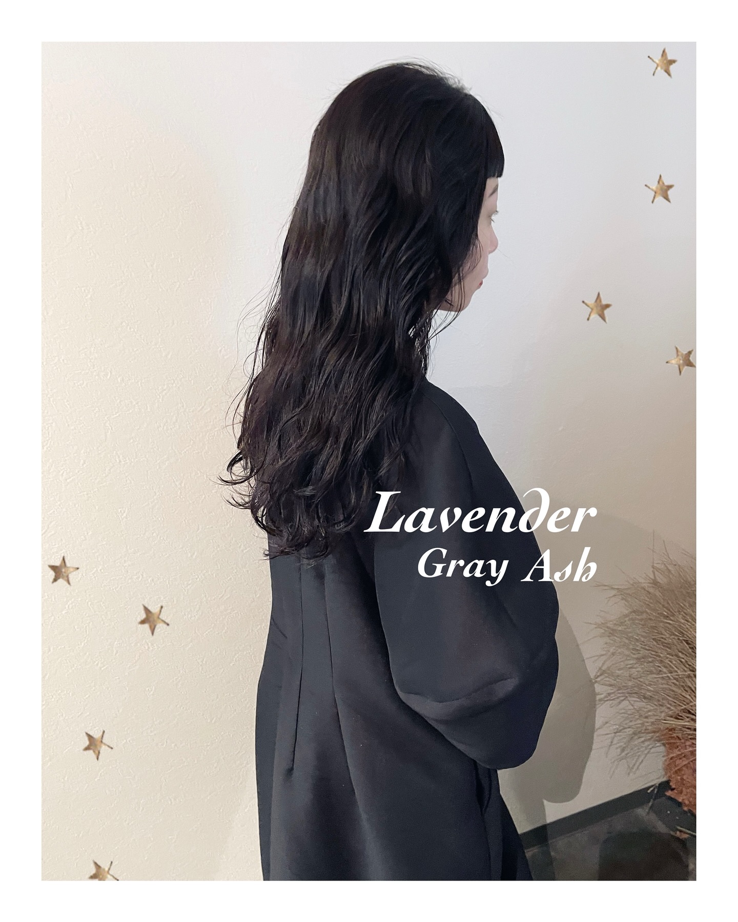 ラベンダー濃いめの暗めカラー（ボブ・ミディアム・ロング・カラー・ヘアアレンジ）