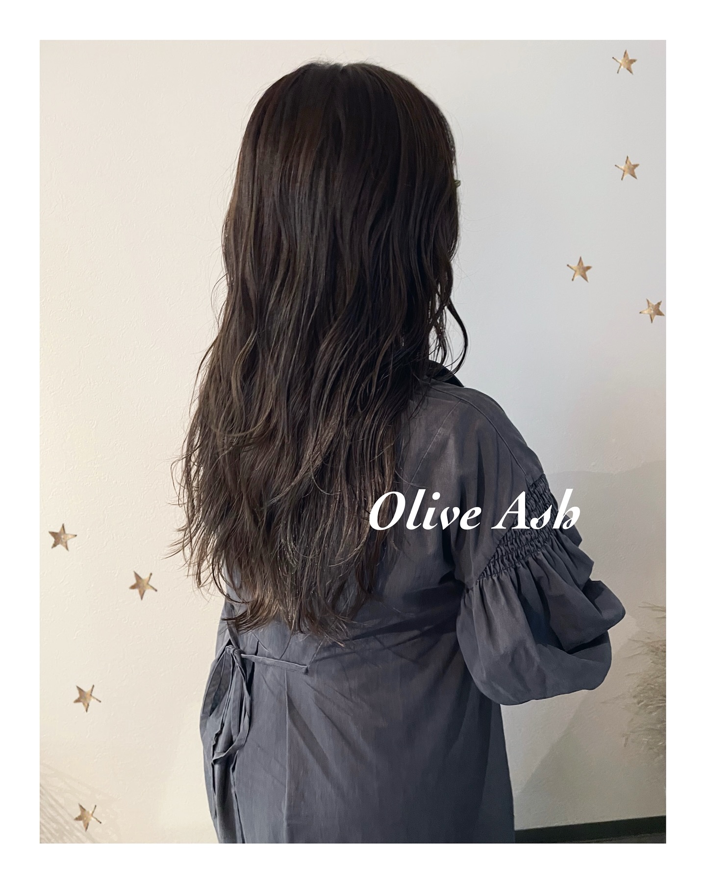 ほんのりオリーブのオリーブアッシュ（ボブ・ミディアム・ロング・カラー・ヘアアレンジ）