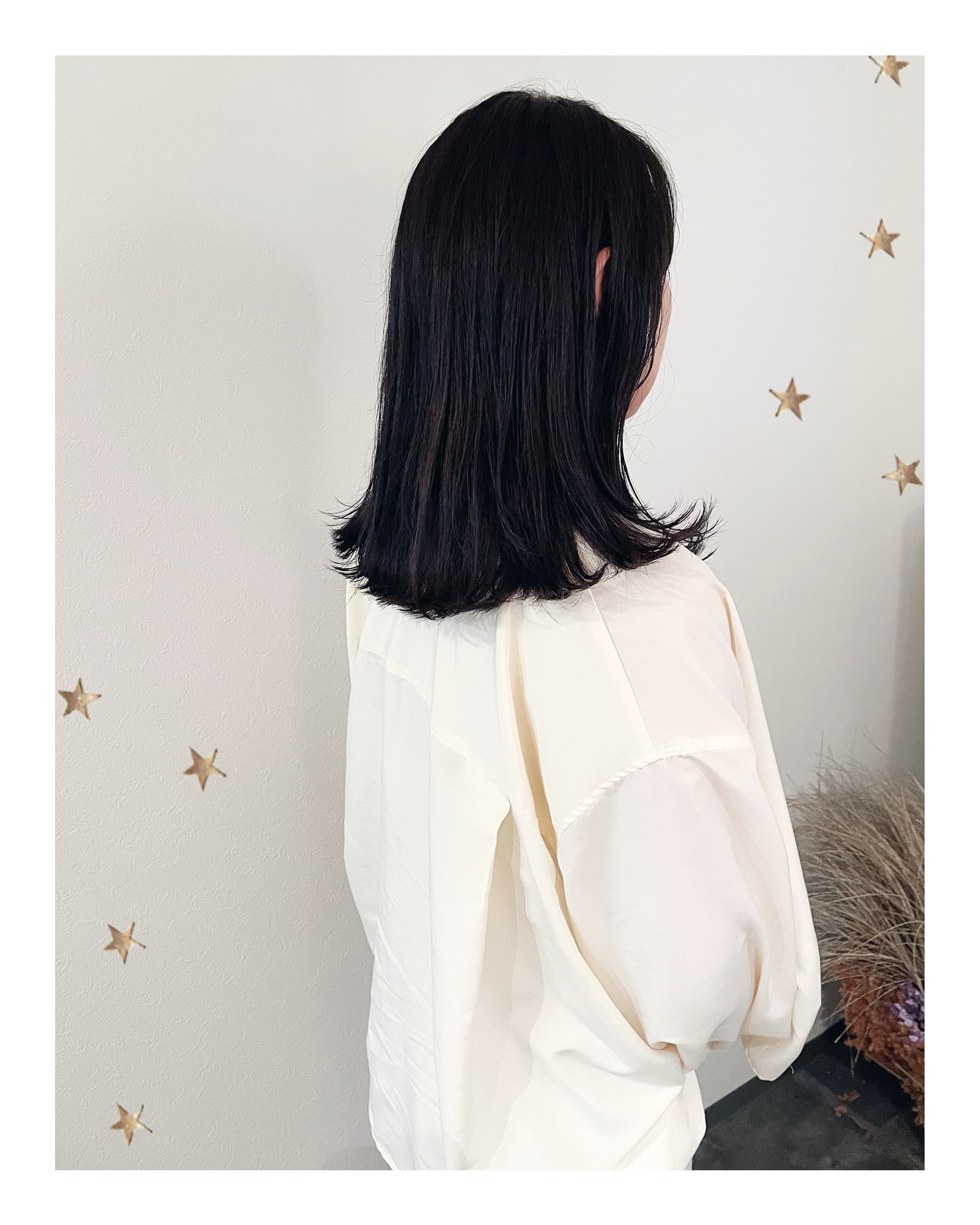 伸ばし中！暗髪カラー（ボブ・ミディアム・ロング・カラー・ヘアアレンジ）