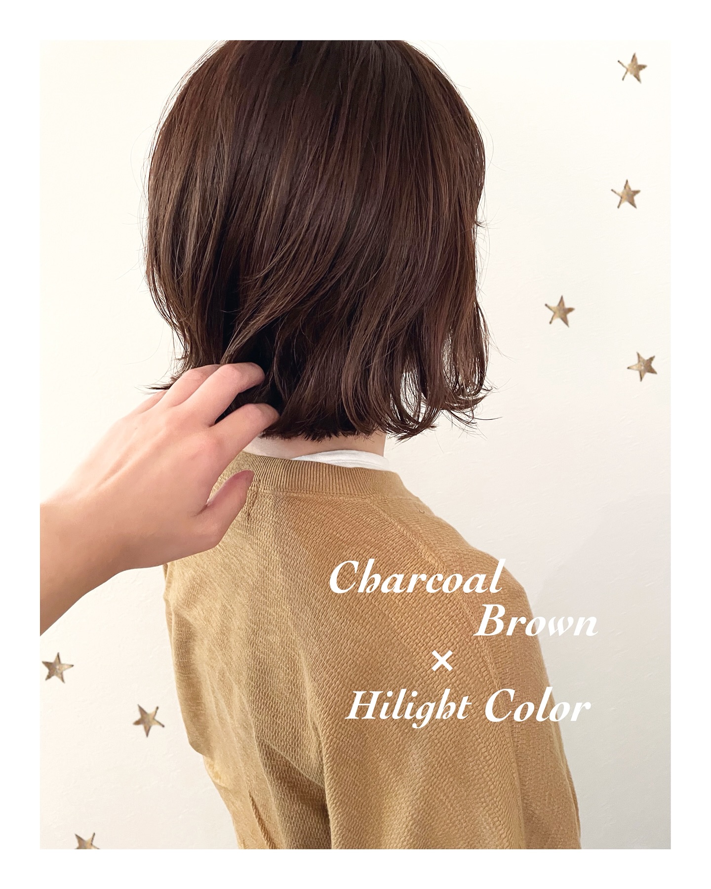細めハイライト秋カラー（ボブ・ミディアム・ロング・カラー・ヘアアレンジ）