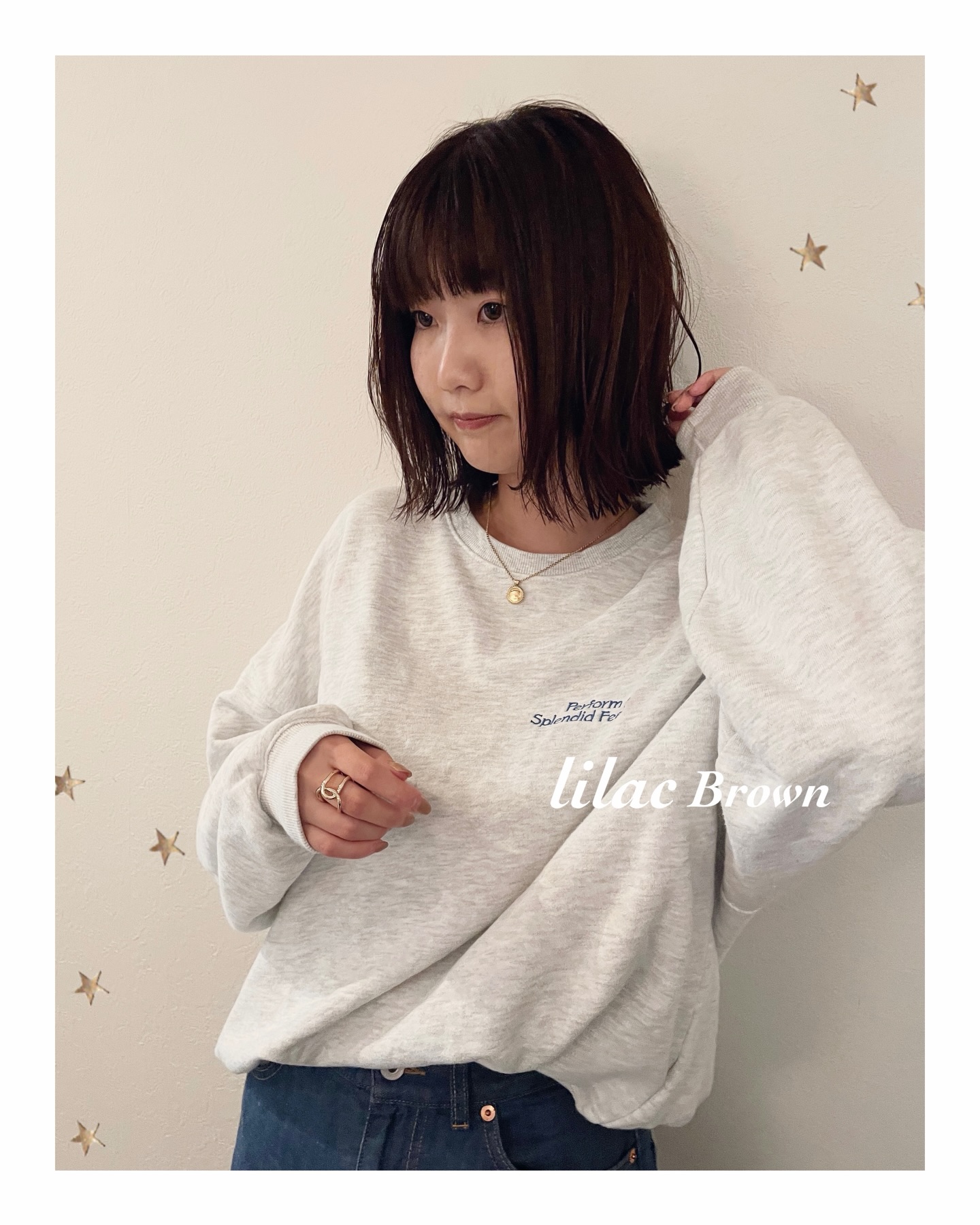 サイドバングのないスタイルも可愛いです◎（ボブ・カラー）