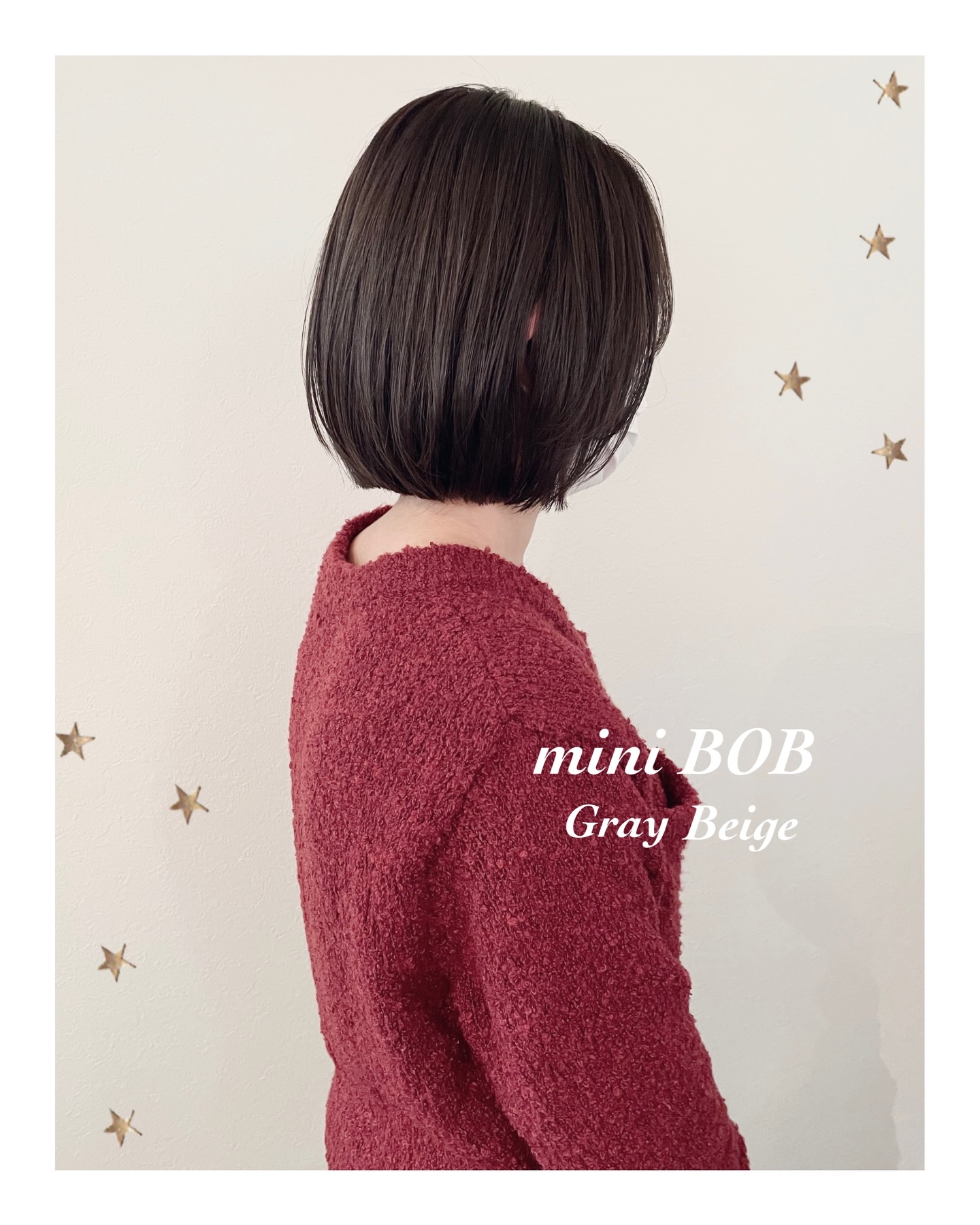 BOB×グレー濃いめのグレージュ（ボブ・カラー）