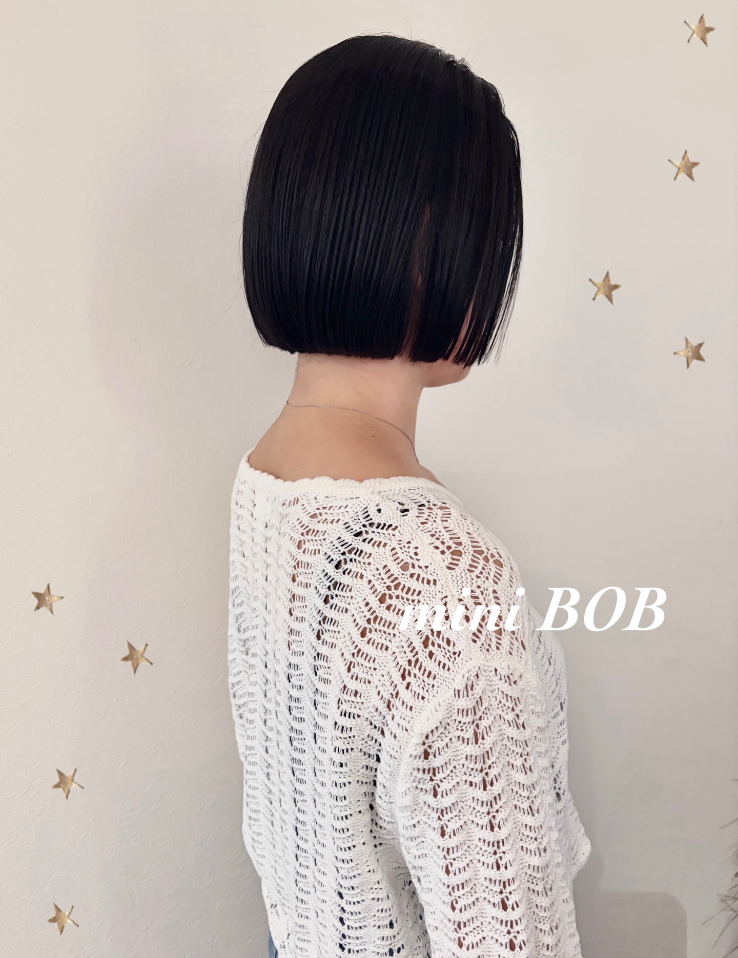 襟足ギリギリのmini BOB