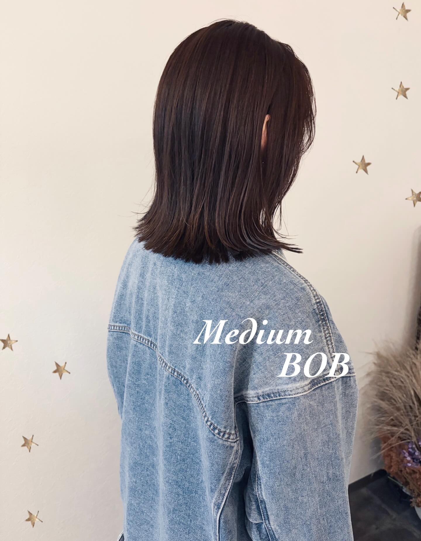 結べて外はねもバランスよいミディアムBOB◎